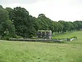 Murray Mausoleum and burial ground from a distance in 2015