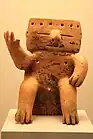 Ceramic figurine with tumbaga decoration; 1200–1500; Museum of the Americas