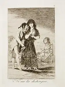 Capricho No. 7: Ni así la distingue (Even thus he cannot make her out)