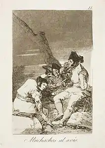 Capricho No. 11: Muchachos al avío (Lads making ready)