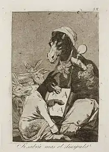 Capricho No. 37: ¿Si sabra más el discípulo? (Might not the pupil know more?)