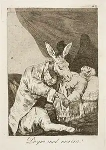 Capricho No. 40: ¿De qué mal morirá? (Of what ill will he die?)