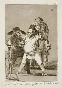 Capricho No. 76: Está vuestra merced... pues, como digo... ¡eh! ¡cuidado! si no... (You understand?... Well, as I say... eh! Look out! Otherwise...)