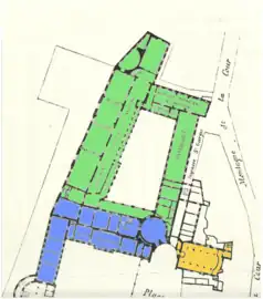 Map of the palace and Museums district in 1880