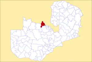 District location in Zambia