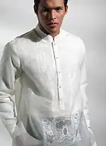 A Barong Tagalog made for a wedding ceremony