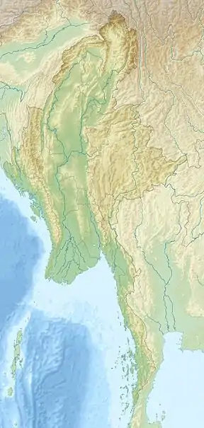 Map showing the location of Hponkanrazi Wildlife Sanctuary