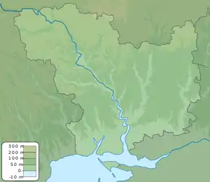 Location of open estuary in Ukraine