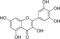 Skeletal formula of myricetin