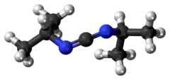 Ball-and-stick model of the N,N'-diisopropylcarbodiimide molecule