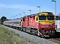 N453 arrives into Broadmeadows on a service from Albury. 17 January 2021.