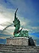 Head of Nāga sculpture in Songkhla Province.