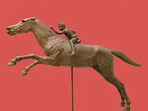 Late Hellenistic bronze of a mounted jockey, National Archaeological Museum, Athens