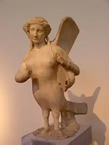 Parthenope with her lyre (astr. symbol )