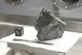 NASA Lunar sample 15498 on display at Space Center Houston Lunar Samples Vault, at NASA's Johnson Space Center