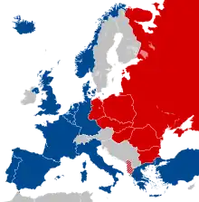 Map of Cold War Europe