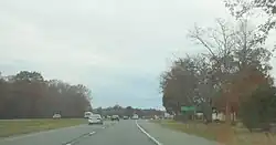 Northbound US 301 as it enters Bel Alton, Maryland; November 2021.