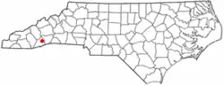 Location of Brevard, North Carolina