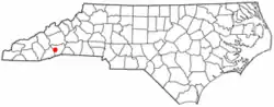 Location of Etowah, North Carolina