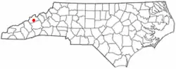 Location of Marshall, North Carolina