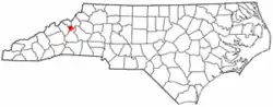 Location in North Carolina