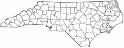 Location of Weddington, North Carolina