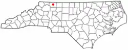 Location of White Plains, North Carolina