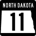 North Dakota Highway 11 marker