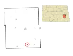 Location of Kathryn, North Dakota