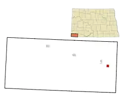 Location of Gascoyne, North Dakota