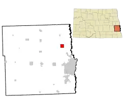 Location of Argusville, North Dakota