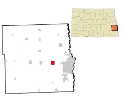 Location of Mapleton, North Dakota