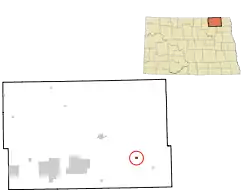 Location of Osnabrock, North Dakota