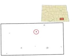 Location of Dickey, North Dakota