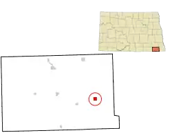 Location of Cayuga, North Dakota