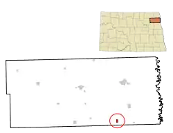 Location of Forest River, North Dakota