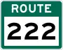 Route 222 marker