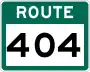 Route 404 marker