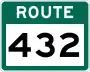 Route 432 marker