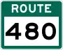 Route 480 marker