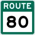 Route 80 marker