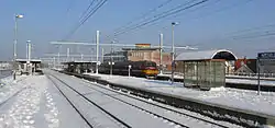 Station Mechelen Nekkerspoel, train 838 (type MS75) arriving at platform 4, direction Brussels