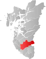 Bjerkreim within Rogaland