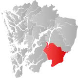 Odda within Hordaland