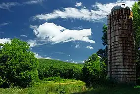 An abandoned silo in Dennison Township