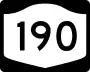 New York State Route 190 marker