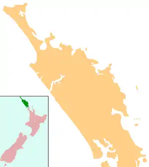 Location of Waihopo Lake