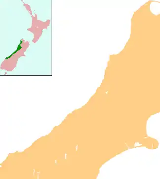 Location of Lake Mahinapua