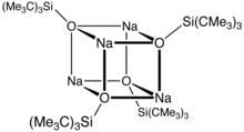 Stereo structural formula of tetrameric sodium silox