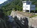 Kōsaka Dam office and spillway